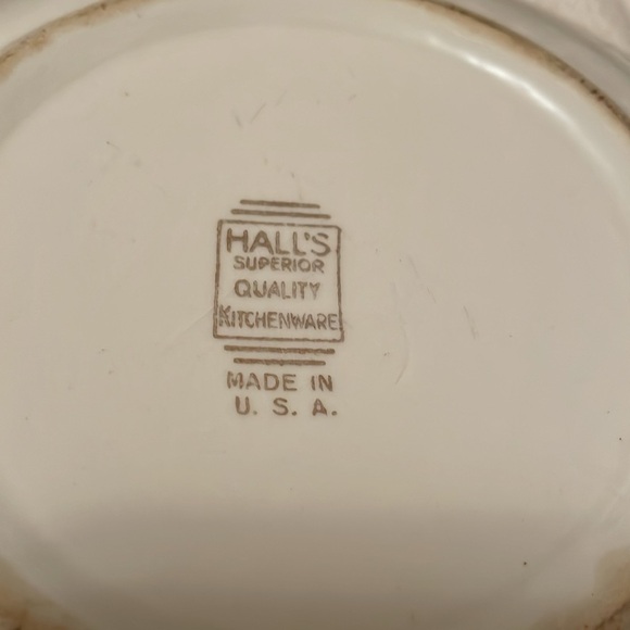 Vintage 1950s Hall’s Rose Blue Ribbon Garland Serving Bowl. Made in USA - Picture 2 of 10